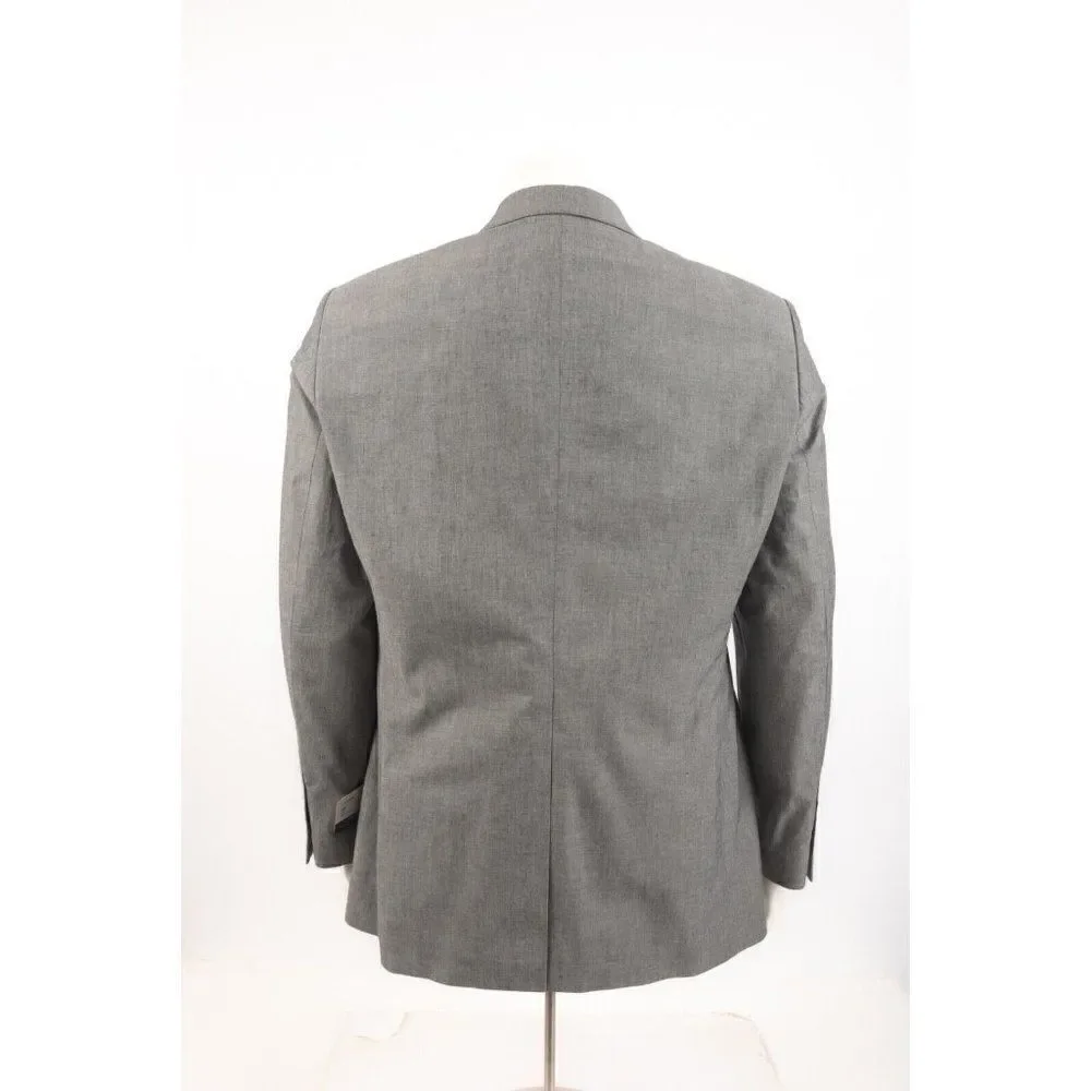 Saddlebred Mens Suit Jacket Sport Coat Blazer Sz US 42R Grey Gray NWT